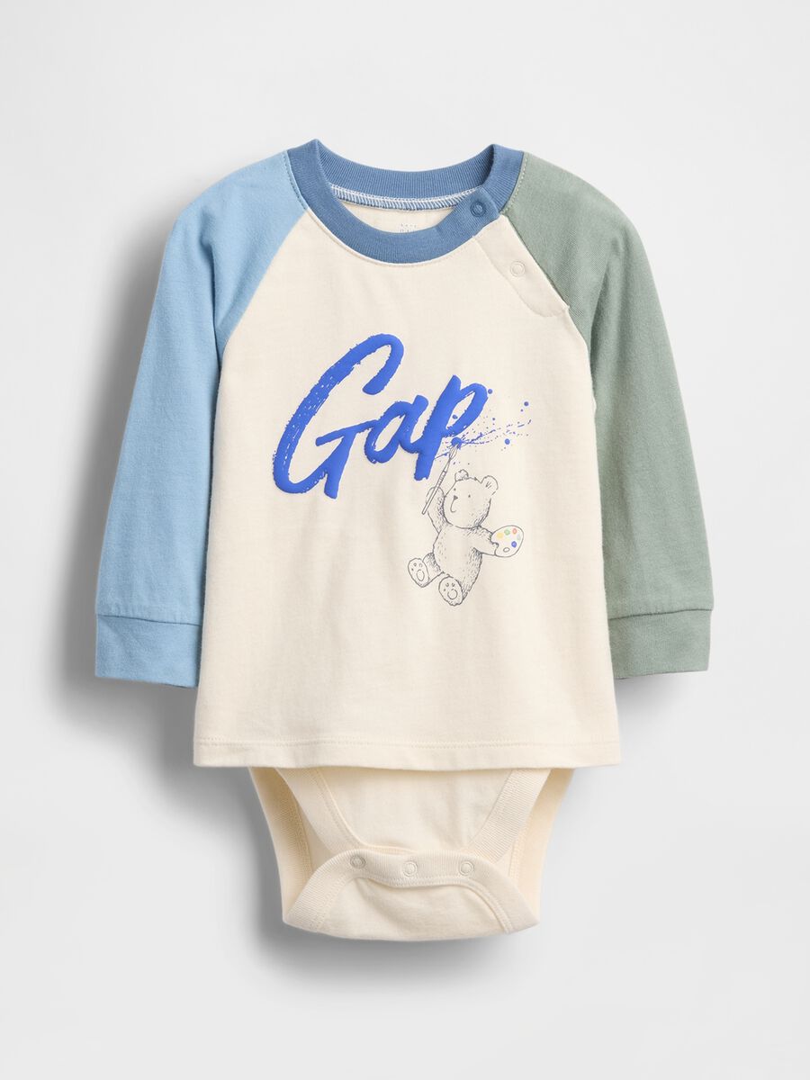 Multicolour cotton bodysuit_0