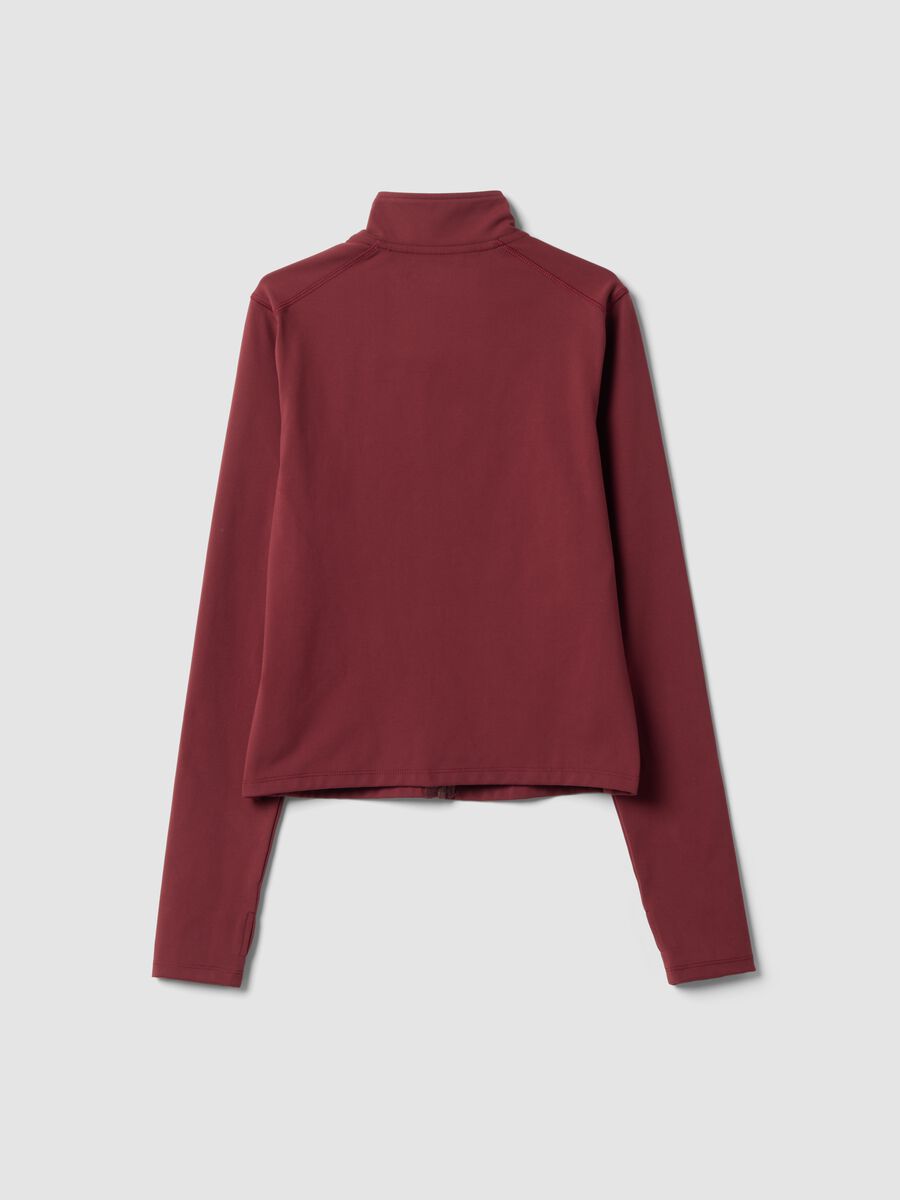 Red fitted full-zip jacket in stretch fabric &ndash; ALTAVIA STUDIO_5