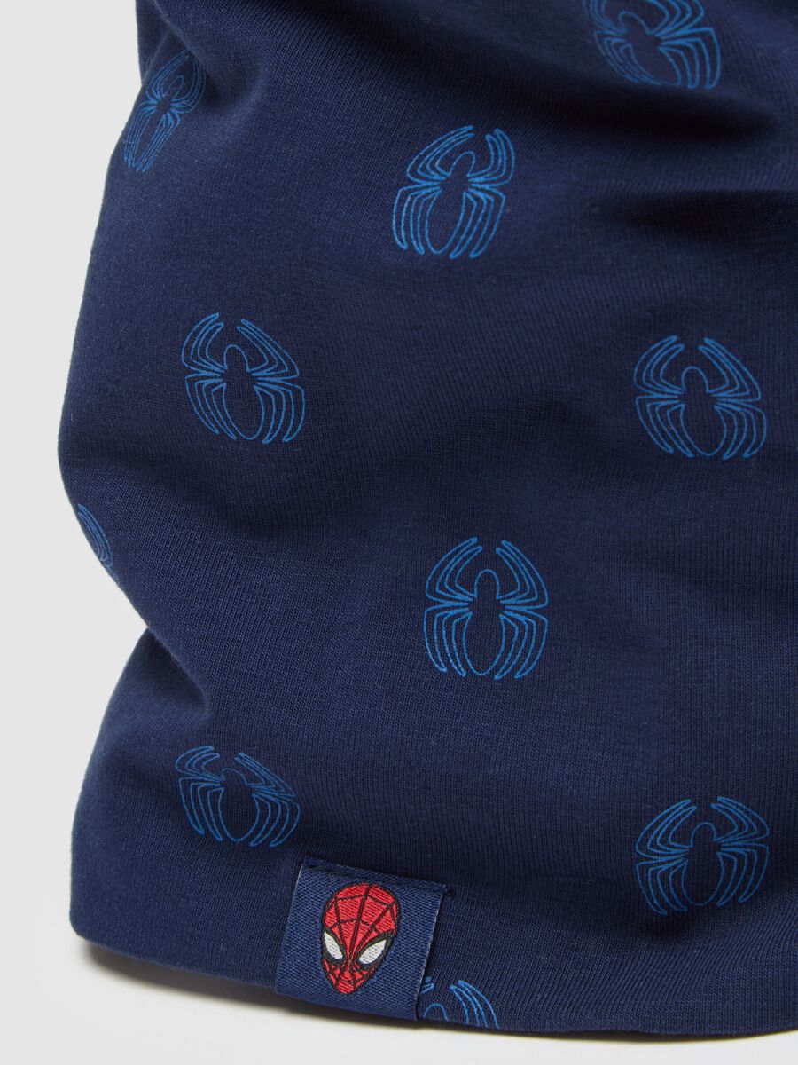 Blue stretch cotton neck warmer for children with comfortable fit_1