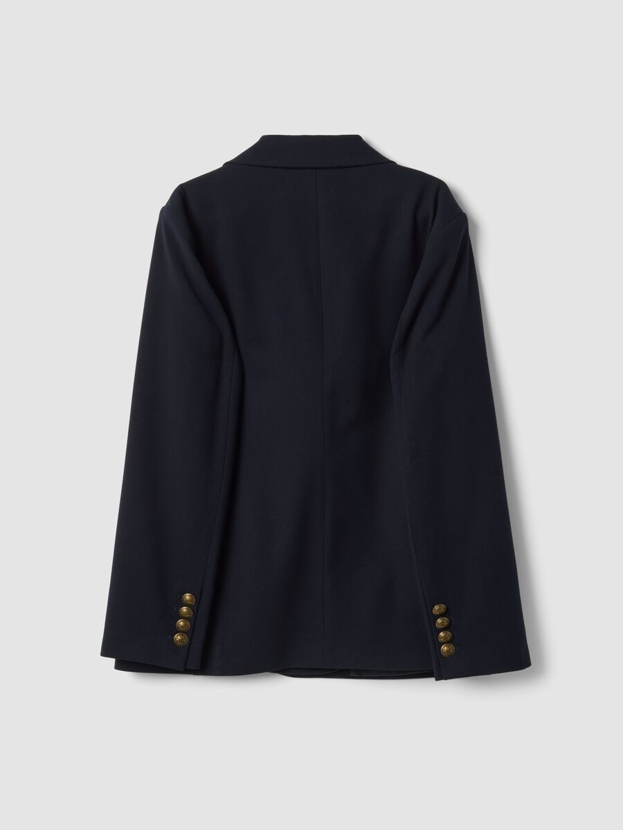 Blue stretch-viscose double-breasted blazer, regular fit_2