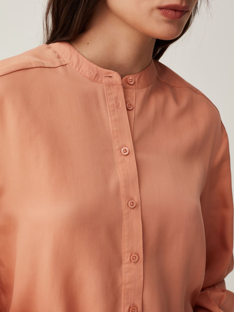 Lyocell shirt with Mandarin collar_3