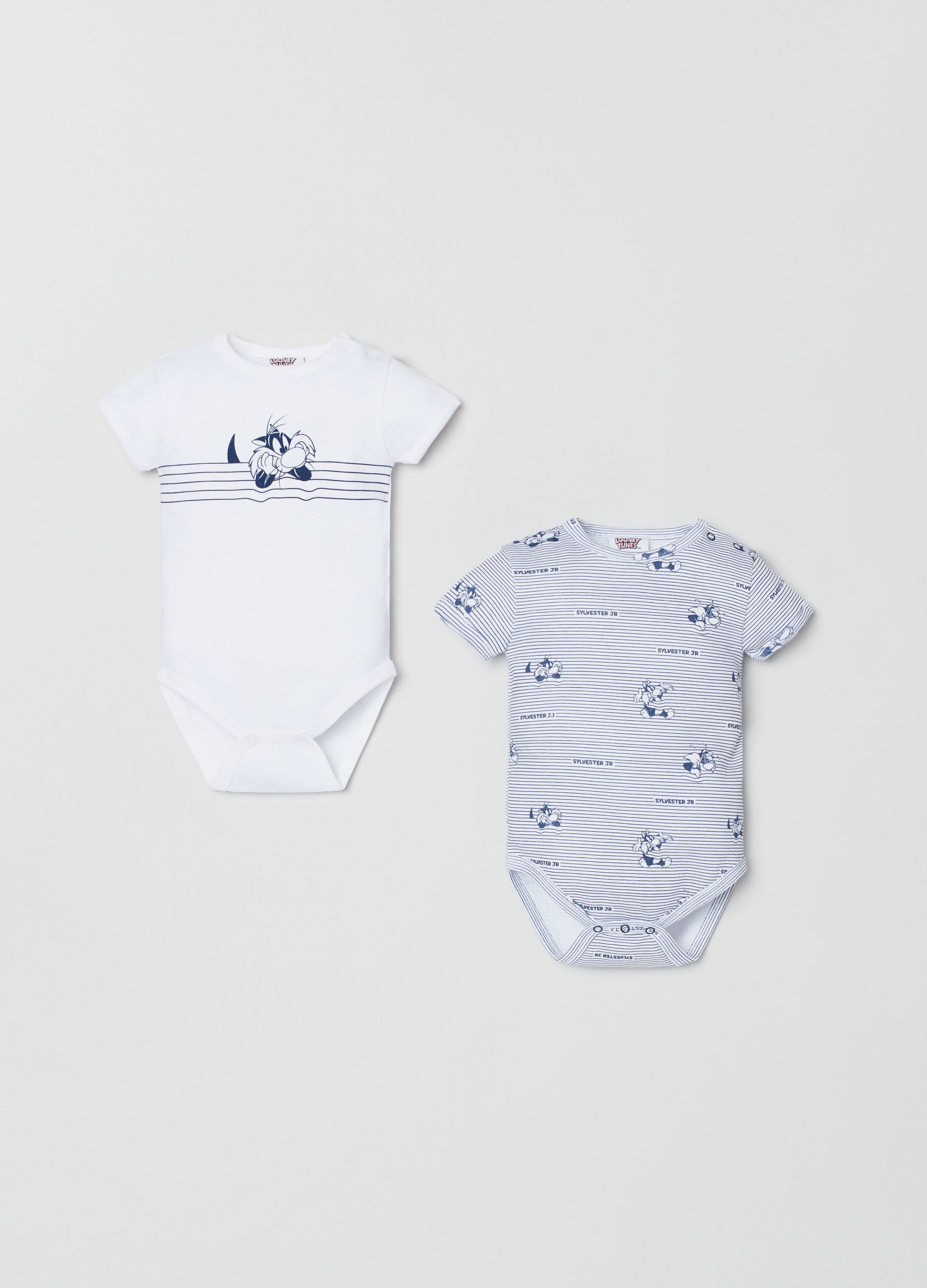 Two-pack bodysuits with Sylvester print_0