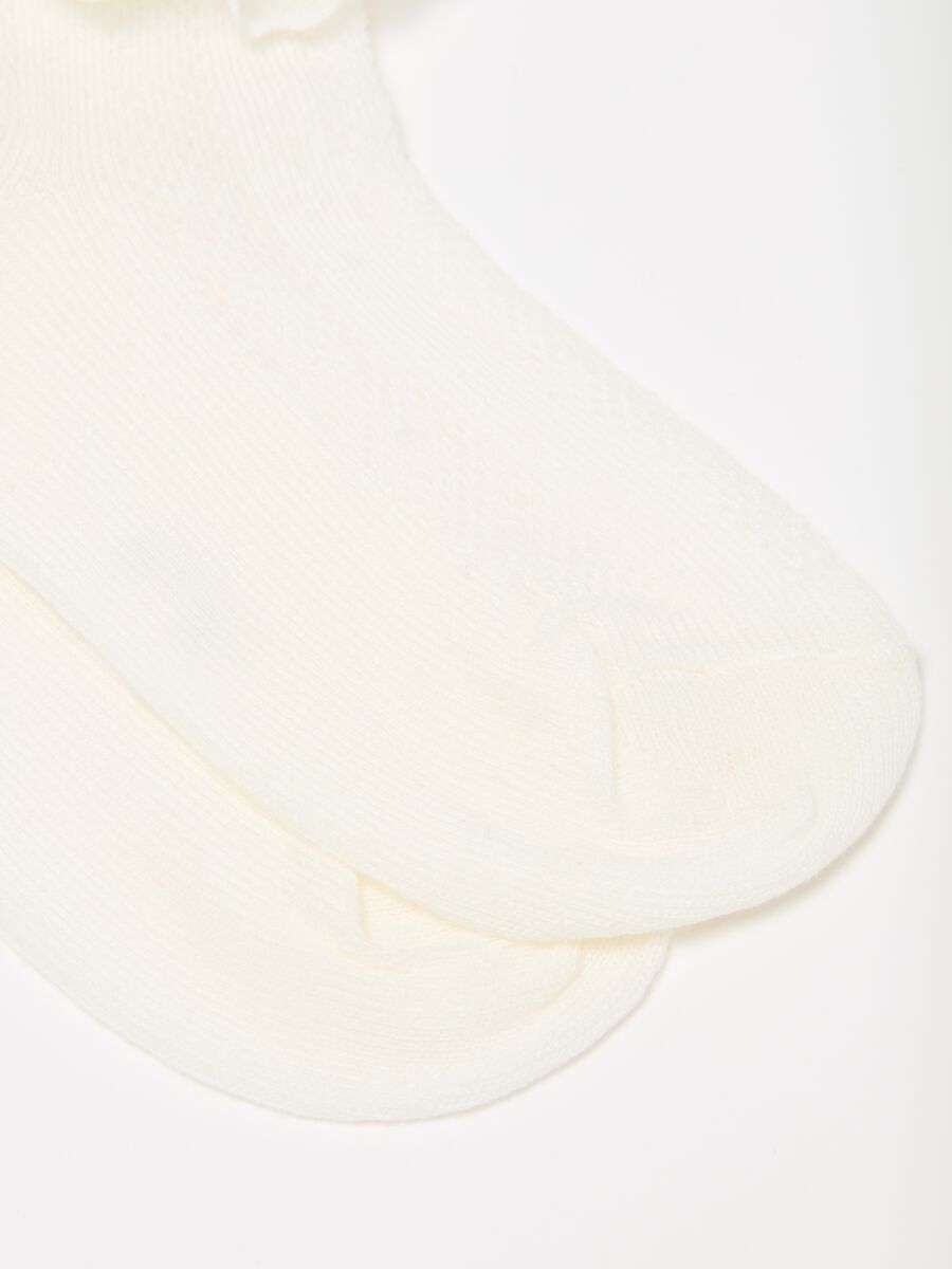 Calcetines cortos de algodón orgánico con encaje_2