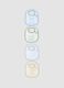 Pack of four multicoloured organic cotton-blend bibs for baby_0