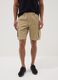 Beige linen-blend cargo Bermuda shorts_1