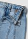 Hellblauer Jeansrock aus reiner Baumwolle mit passendem G&uuml;rtel f&uuml;r M&auml;dchen_3