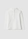 White organic cotton T-shirt with floral print_1