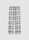 Grey checked flannel pyjama trousers regular fit_4