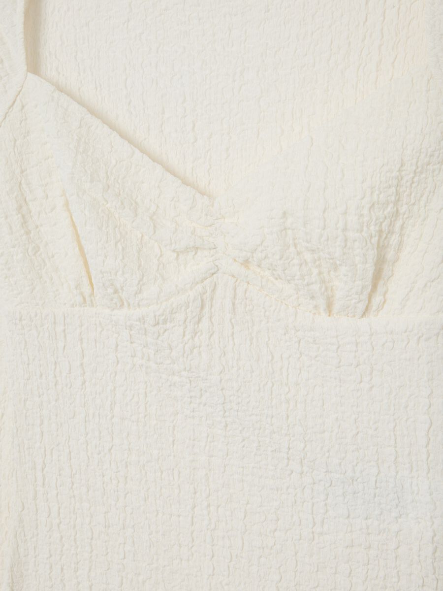 White long sleeve regular fit t-shirt with square neckline_5