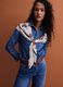 Blue pure cotton denim shirt, regular fit_0