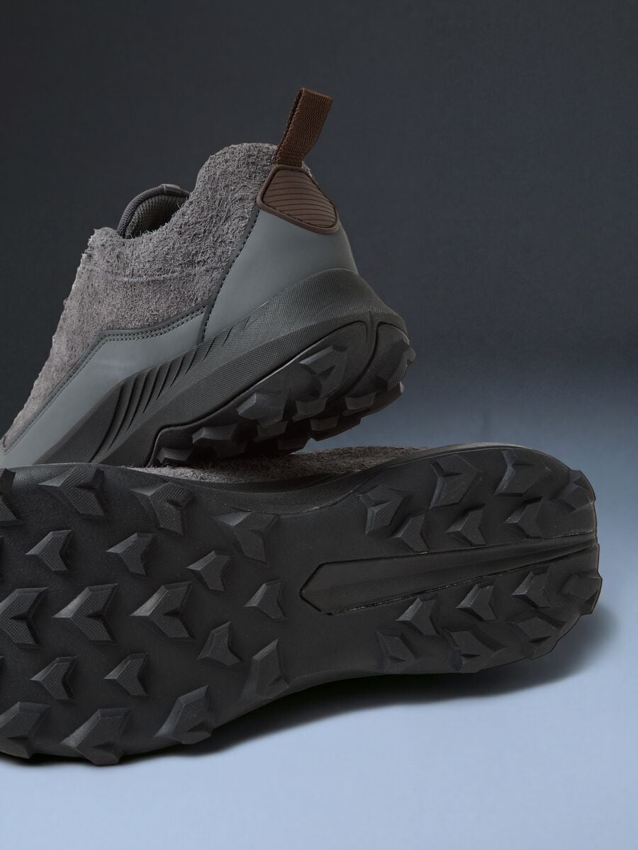 Grey Water-Repellent Outdoor Shoe in Genuine Leather ALTAVIA WITH DEBORAH COMPAGNONI_2