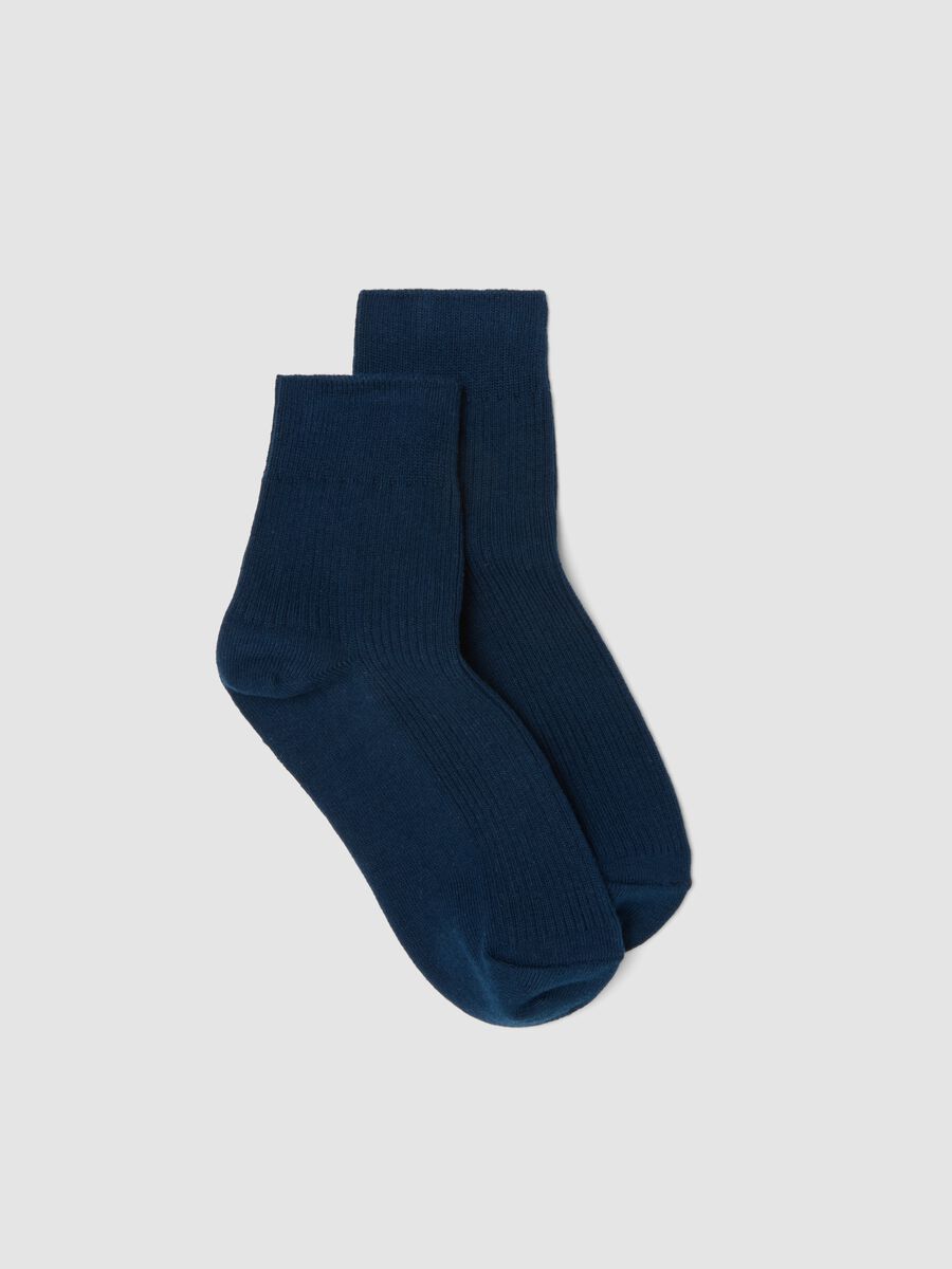 Blaue Socken aus Stretch-Baumwolle_0