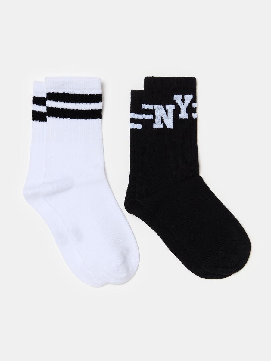 Two-pair pack tennis socks in organic cotton_0