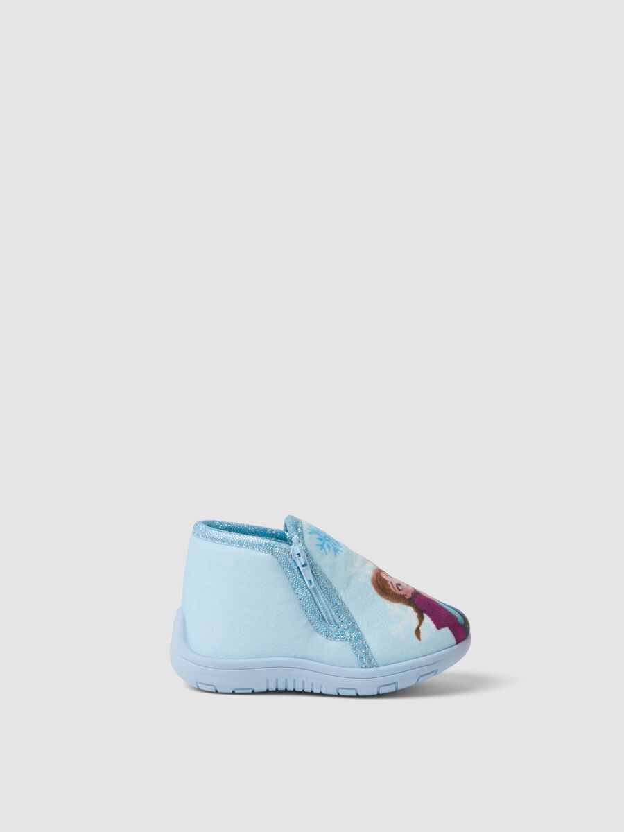 Blue Frozen print slippers for baby girls and toddlers_0
