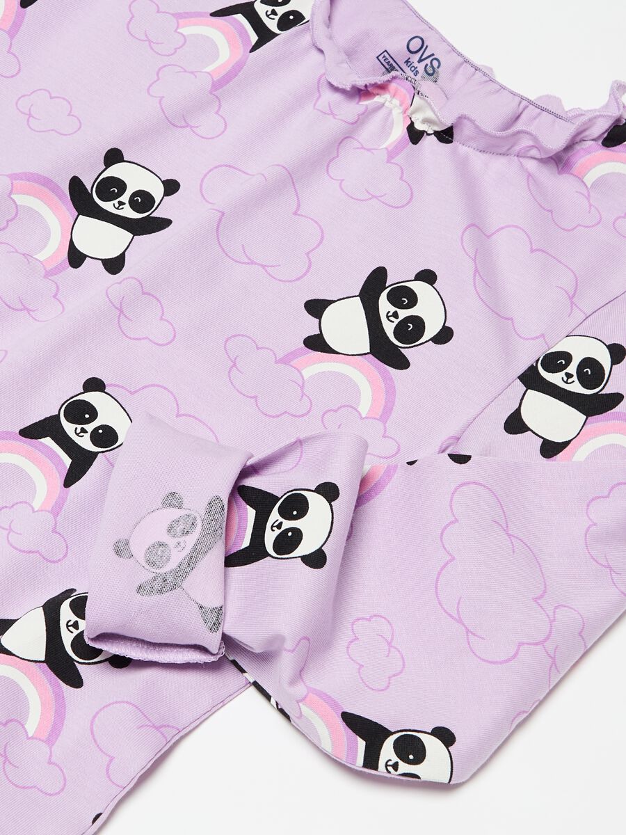 Organic cotton pyjamas with panda print_2
