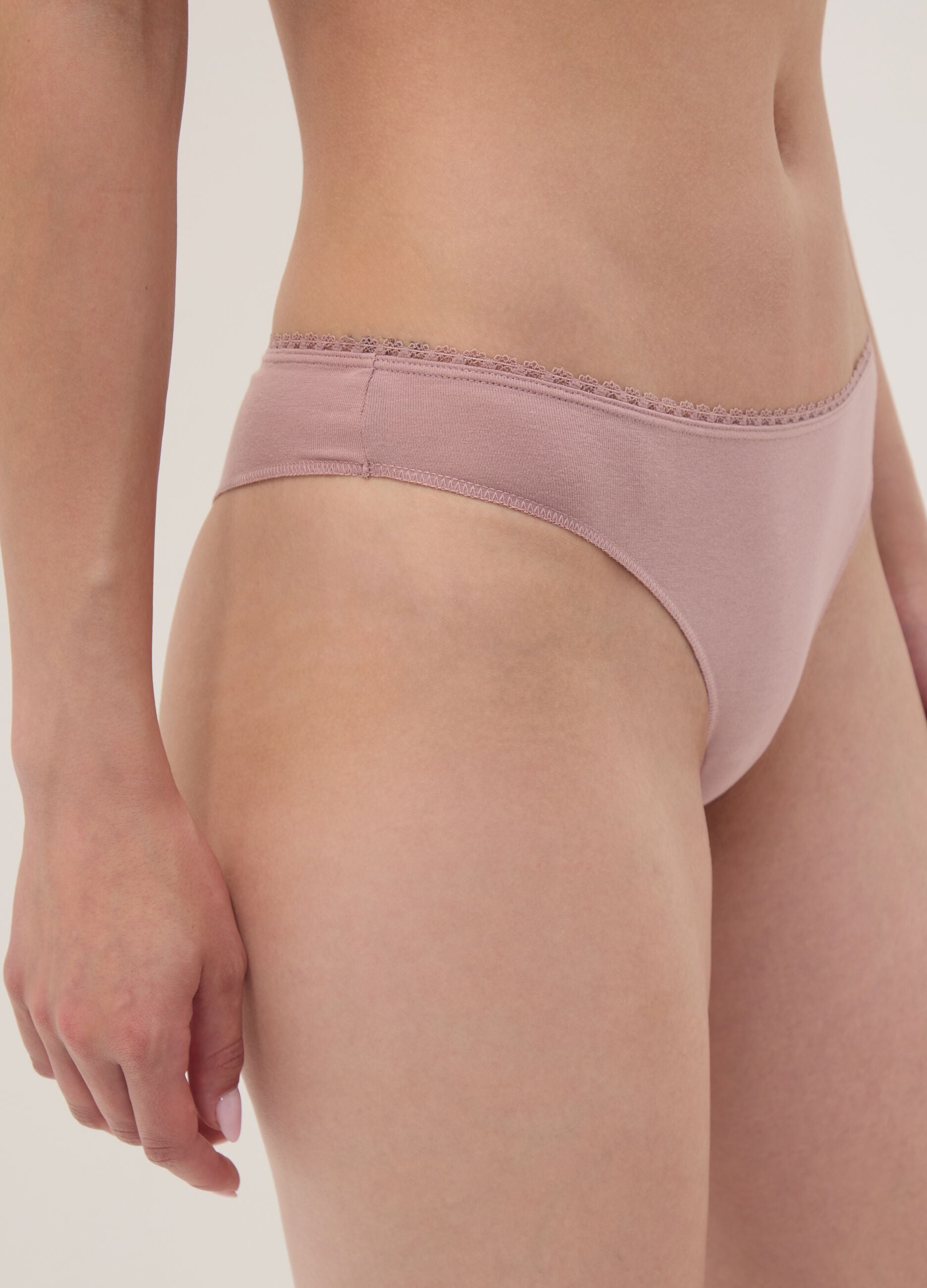 3-pack of multicolour Brazilian briefs in stretch organic cotton