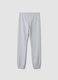 Pantaloni jogger grigi in puro cotone_1