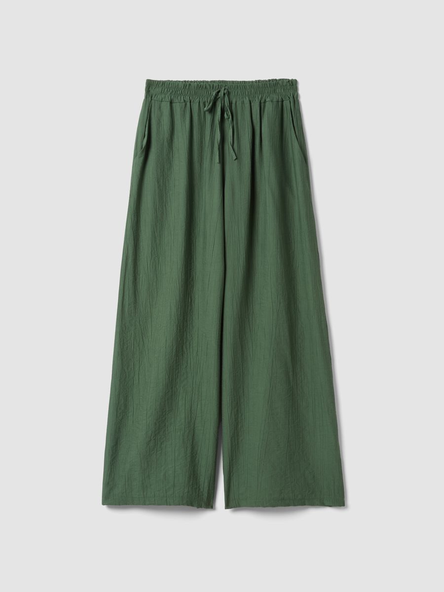 Gr&uuml;ne Palazzo-Hose aus Viskosemix_4