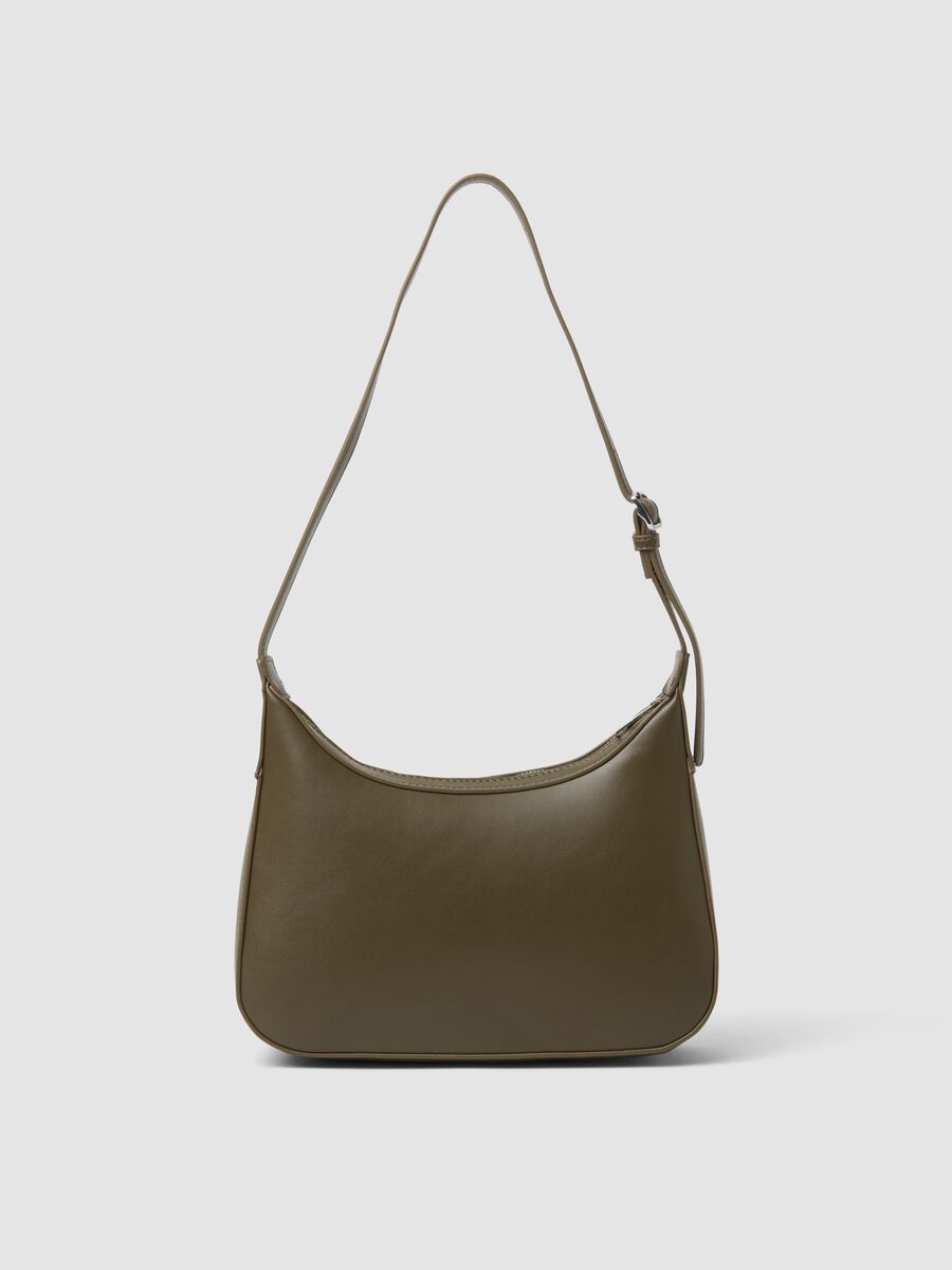 Green shoulder bag with adjustable strap_1