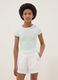 Girls&rsquo; fitted stretch-cotton multicolour striped T-shirt_0