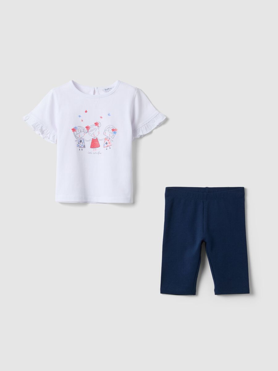 Girls' multicolour pure cotton set regular fit_0