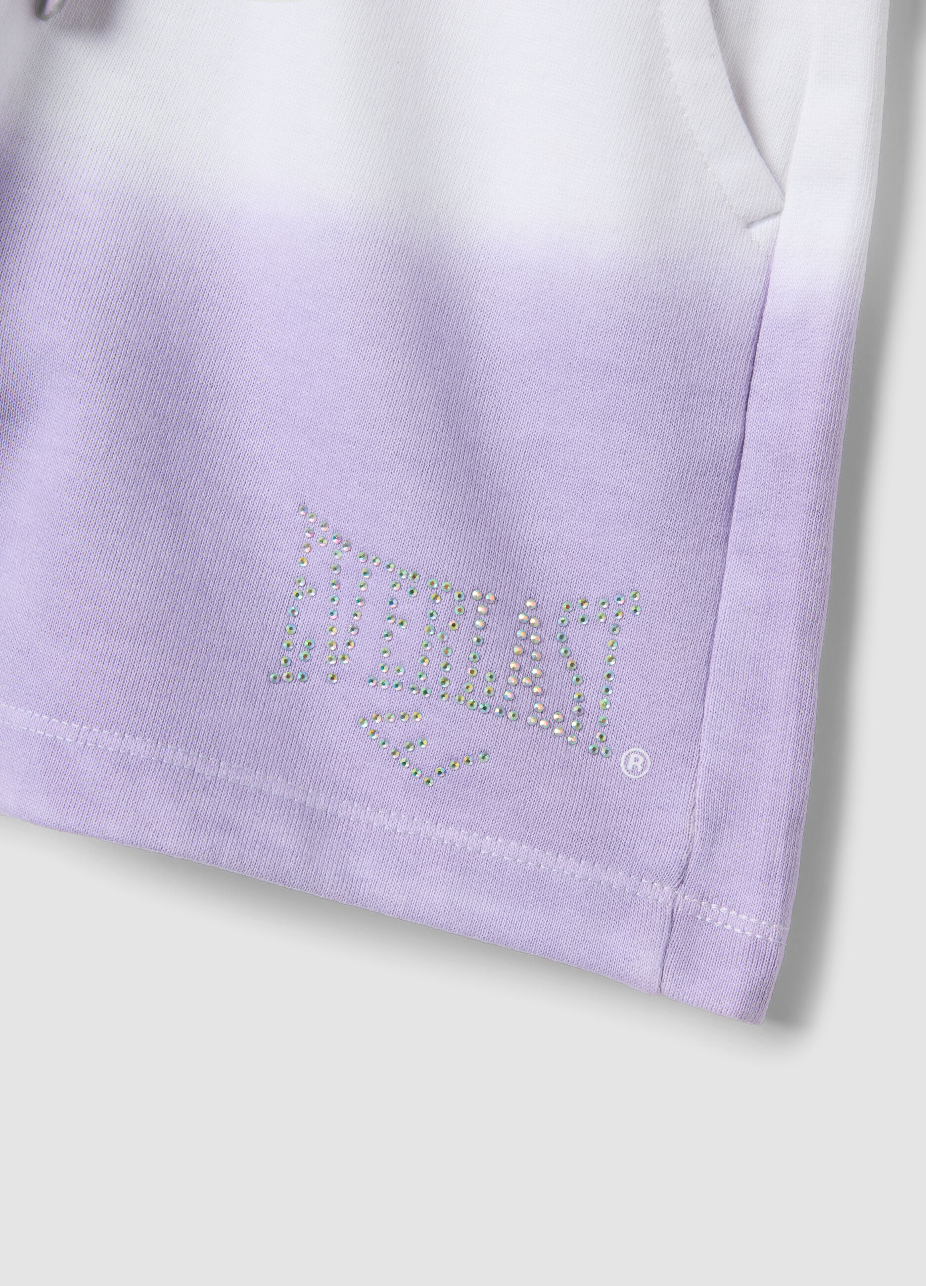 Short viola in misto cotone con vita elasticizzata per bambina regular fit