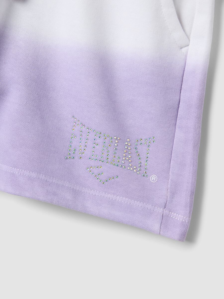 Short viola in misto cotone con vita elasticizzata per bambina regular fit_2