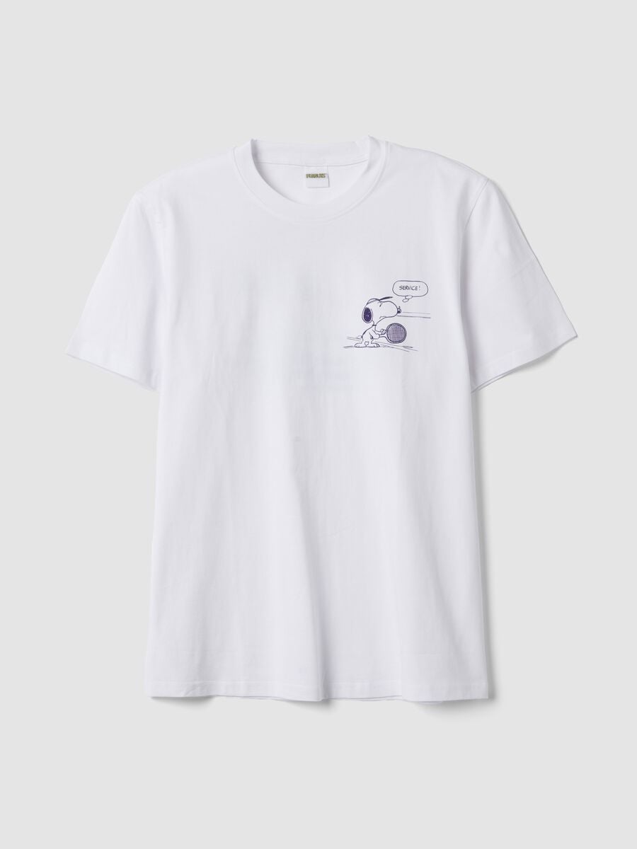 Camiseta blanca de algod&oacute;n puro de manga corta_0