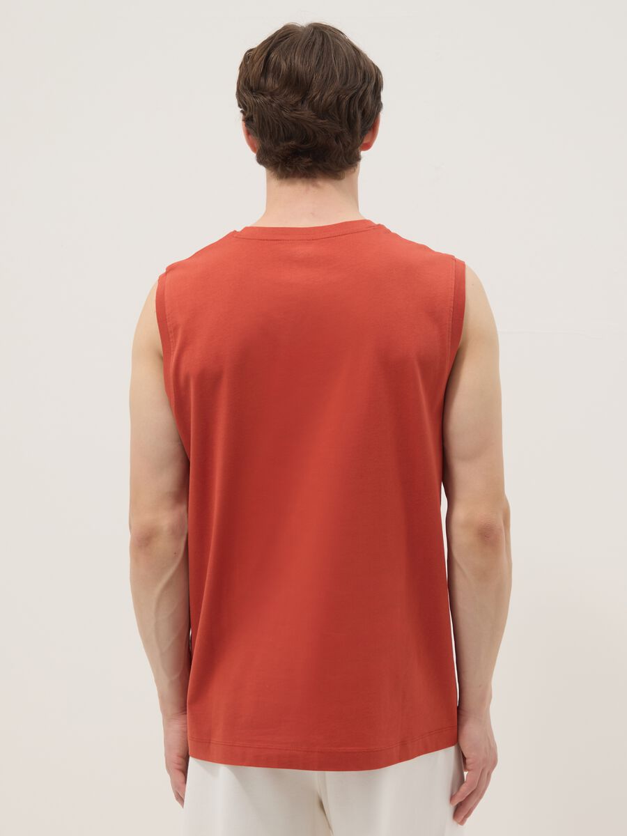 Orange pure cotton vest_3