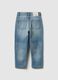 Regular fit blue denim jeans in cotton blend for children_1