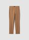 Braune Slim-Fit-Leggings aus elastischer Viskose_4