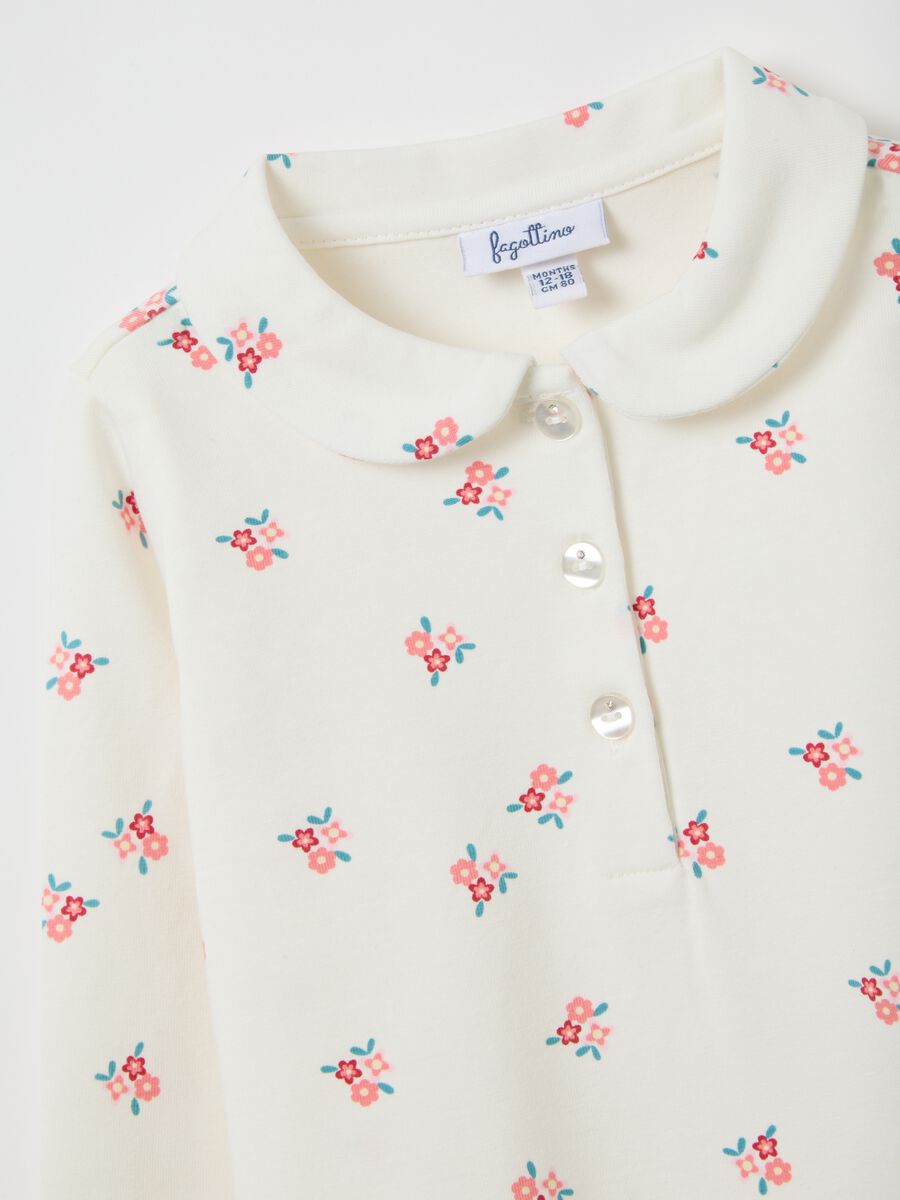 Girls' White Stretch Cotton Polo Regular Fit_2