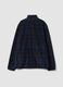 Blue checked fleece sweatshirt with collar, regular fit_2