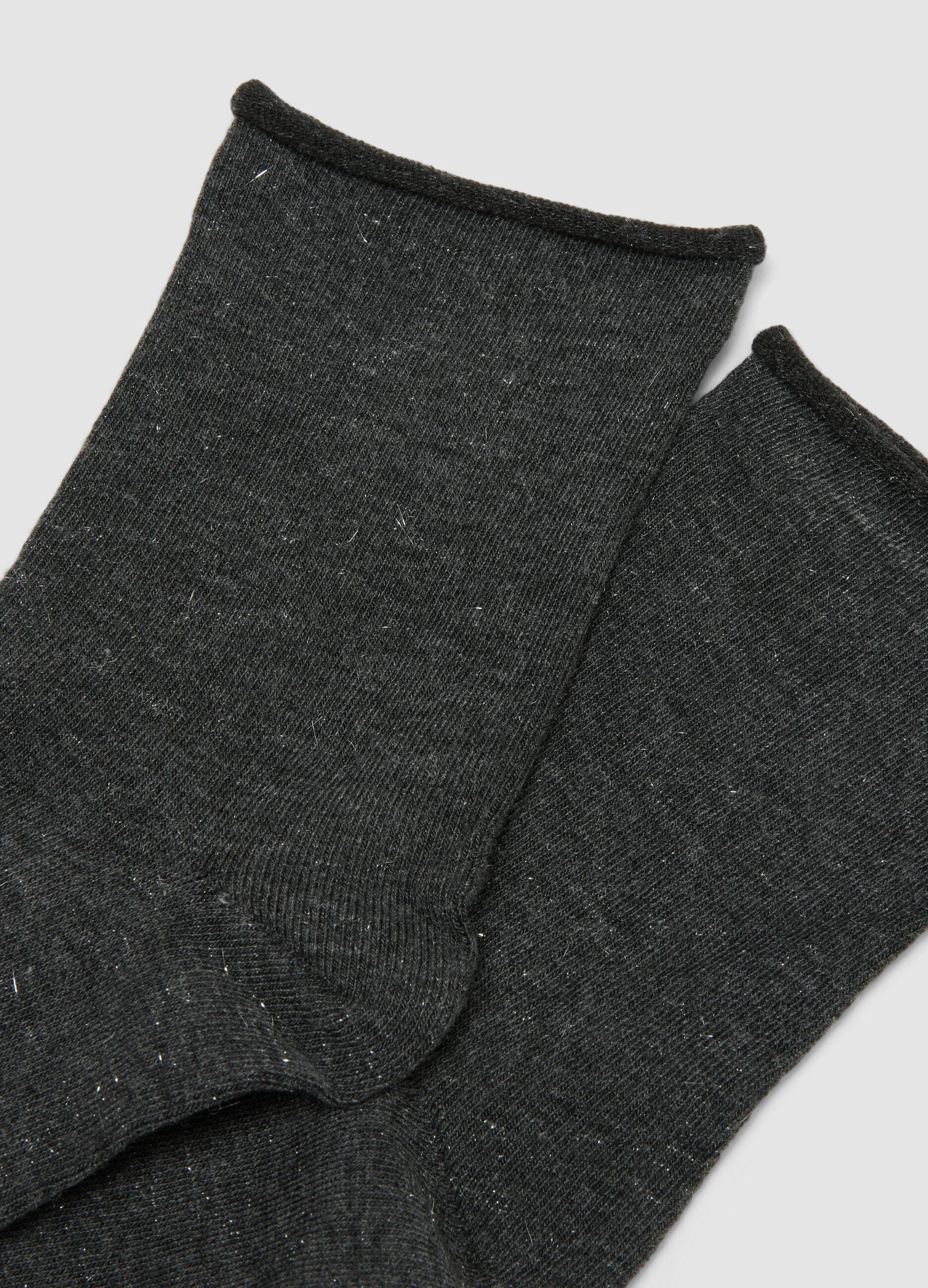 Calzini neri in viscosa elasticizzata