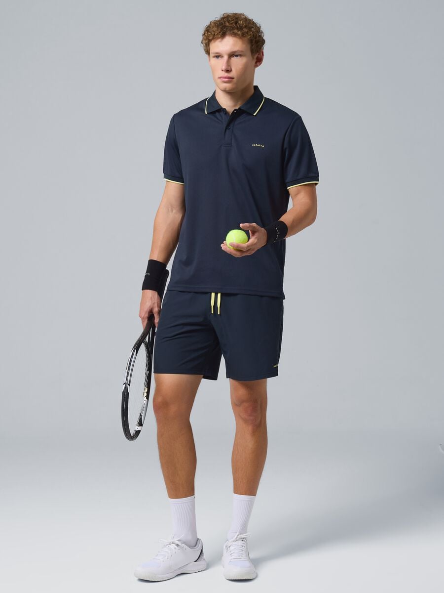 Black ALTAVIA COURT stretch-fabric sports shorts_0