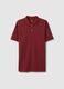 Red pure cotton polo shirt regular fit_4