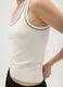 Women's white viscose blend top, regular fit_1