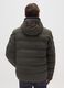 Regular fit green padded jacket with zip_2