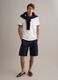 Blaue Cargo-Shorts aus Stretch-Baumwolle, Regular Fit_0