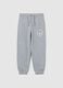 Grey children's regular fit pure cotton trousers_0