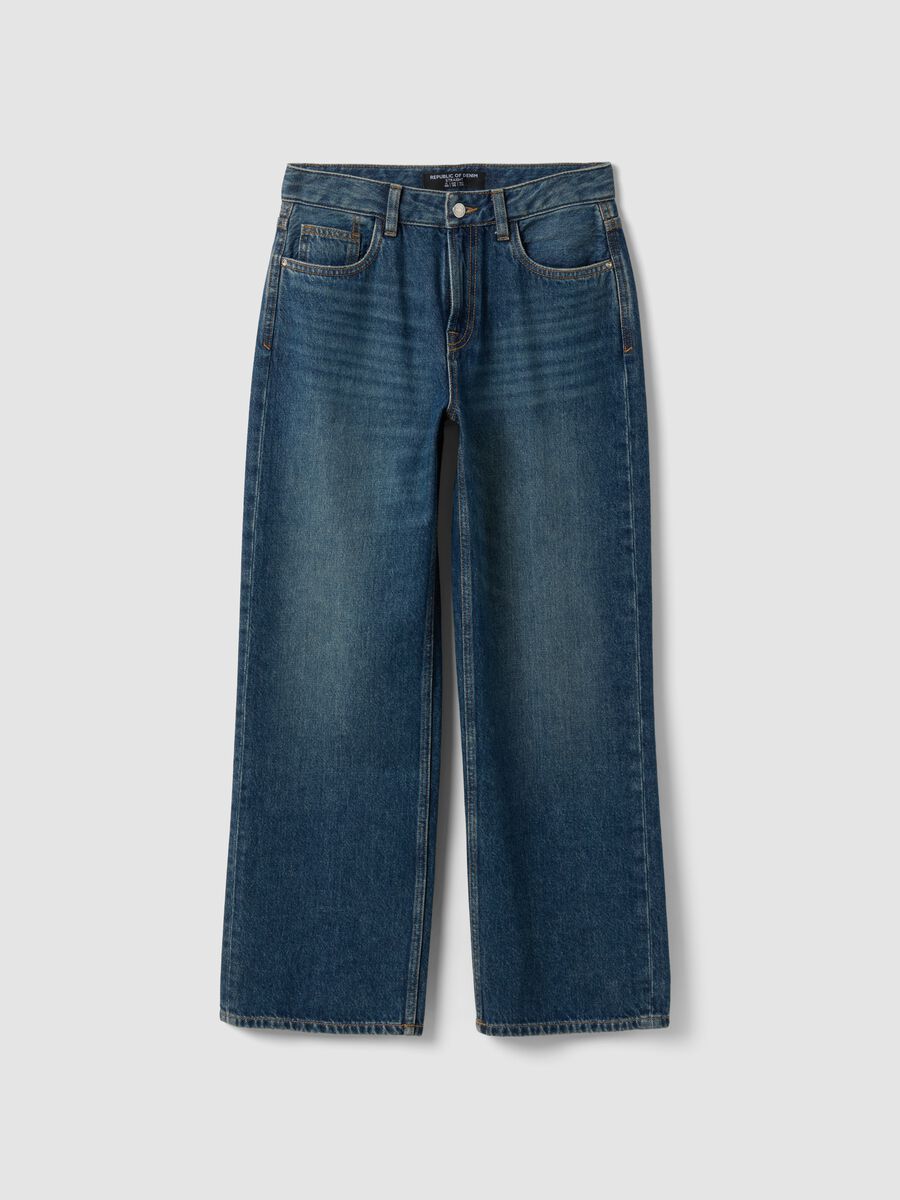Straight-Fit-Jeans aus reiner Baumwolle in Dunkelblau_4