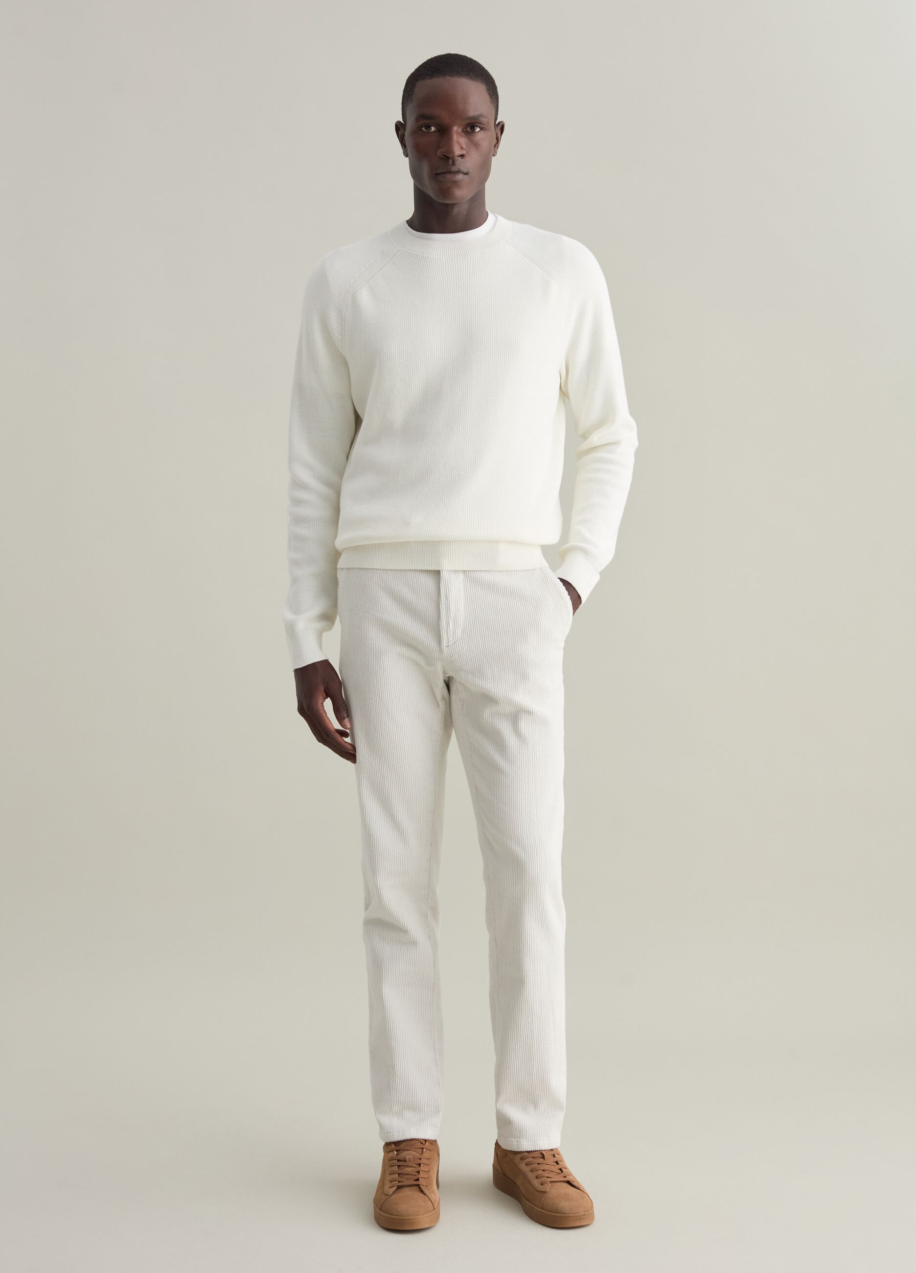 Contemporary stretch corduroy trousers