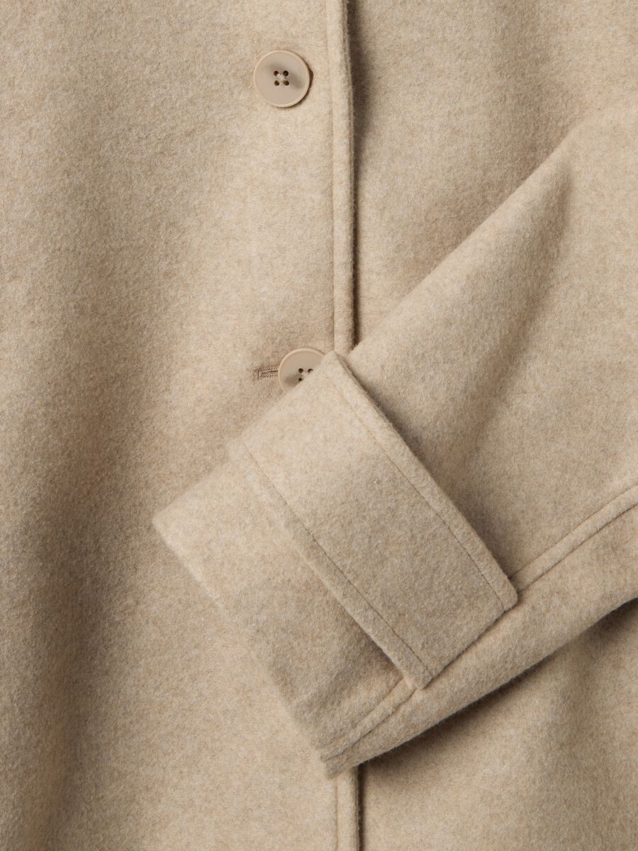 Beige short coat regular fit with buttons_5