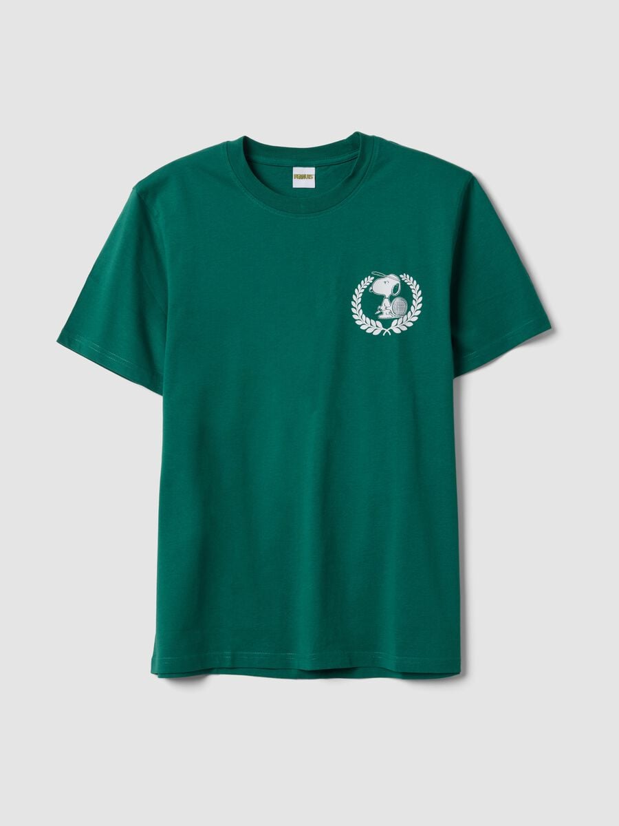 Green short-sleeve pure cotton T-shirt_4