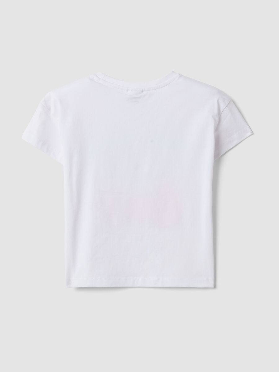 White short-sleeve stretch cotton T-shirt_1