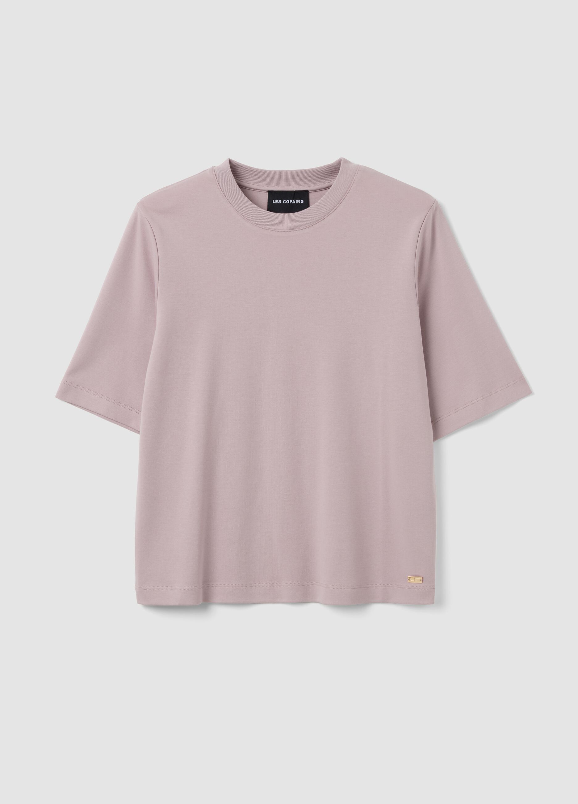&Rho;&omicron;&zeta; T-shirt boxy fit &alpha;&pi;ό &mu;ί&gamma;&mu;&alpha; &beta;&alpha;&mu;&beta;&alpha;&kappa;&iota;&omicron;ύ &kappa;&alpha;&iota; &beta;&iota;&sigma;&kappa;ό&zeta;&eta;&sigmaf;
