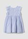 Girls' regular fit multicolour striped pure cotton dress_1