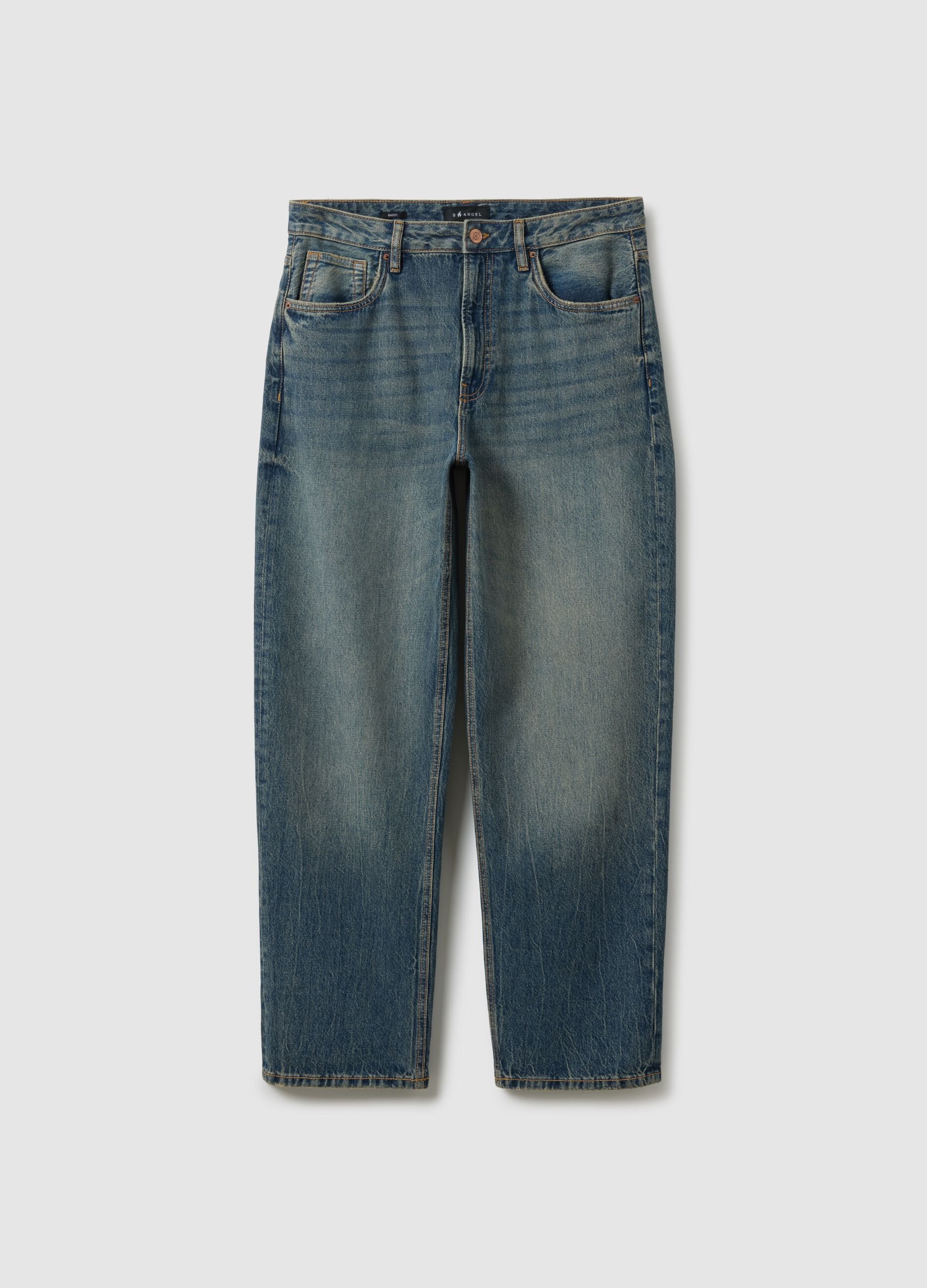 Blue Baggy Jeans in Pure Cotton