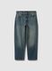 Blue Baggy Jeans in Pure Cotton_0