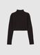 High Neck Knit Top Black_5